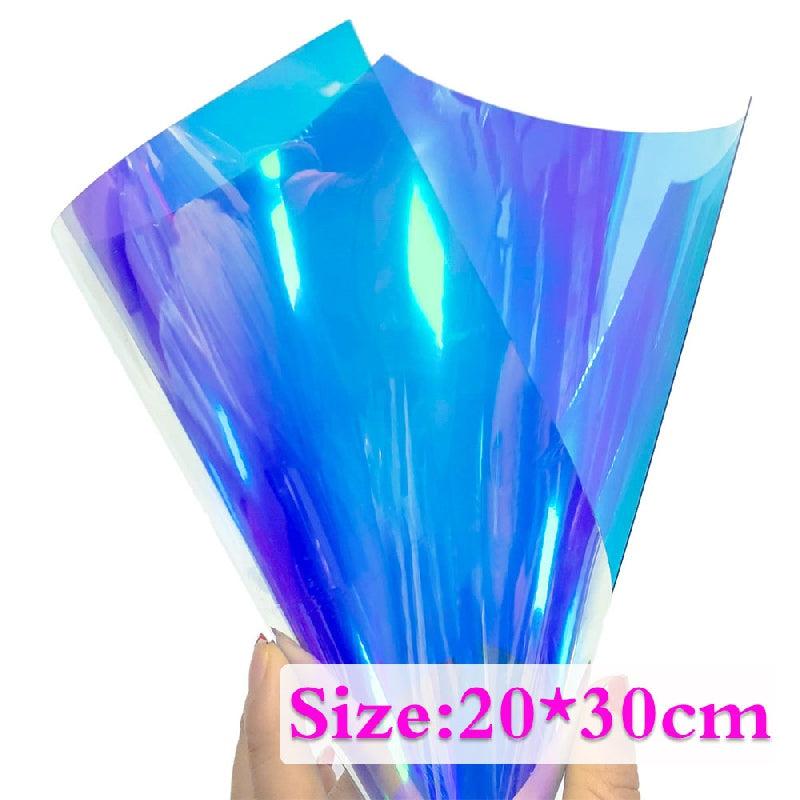 Rainbow Crafts Iridescent Holographic PVC Fabric Faux Leather Film