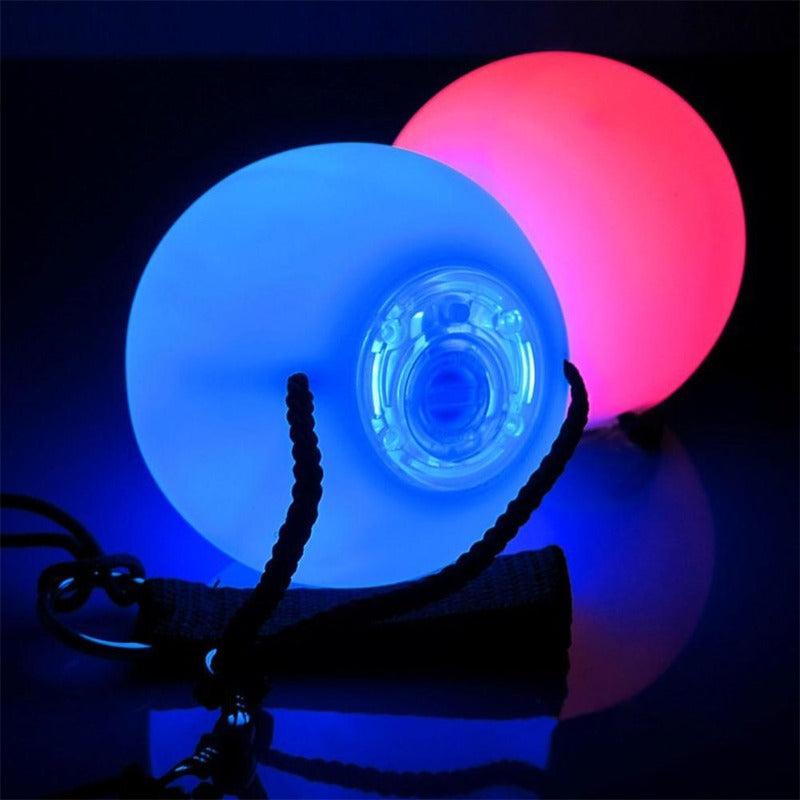 LED Glow Ball Belly Dance Hand Throw Ball Neon Light Christmas Party