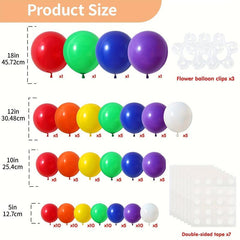 129pcs Rainbow Balloon Arch Kit for Baby Shower Birthday Decoration