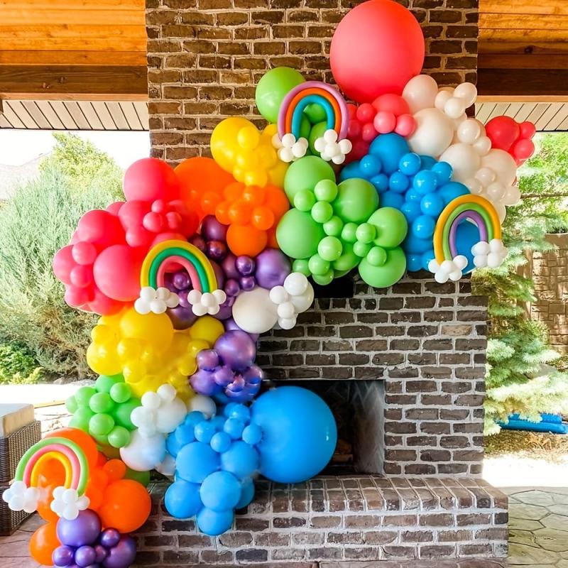 129pcs Rainbow Balloon Arch Kit for Baby Shower Birthday Decoration