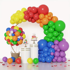 129pcs Rainbow Balloon Arch Kit for Baby Shower Birthday Decoration
