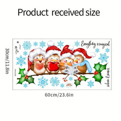 Christmas Party Branch Animal Snowflake Christmas Tree Wall Sticker