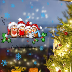 Christmas Party Branch Animal Snowflake Christmas Tree Wall Sticker