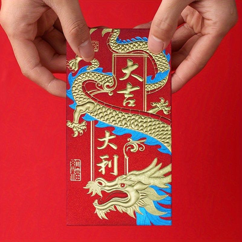 24pcs Chinese Year Red Envelopes Year Of Dragon Lucky Money Envelopes
