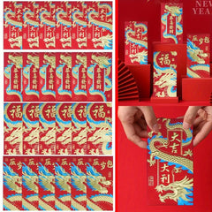 24pcs Chinese Year Red Envelopes Year Of Dragon Lucky Money Envelopes