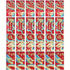 24pcs Chinese Year Red Envelopes Year Of Dragon Lucky Money Envelopes