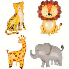 4pcs Jungle Safari Animals Balloons Set Forest Theme Party Decoration