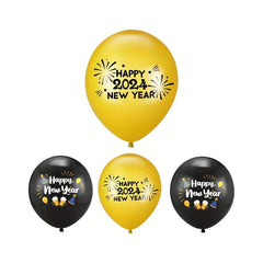 52pcs Happy Year Decoration Kit & Golden Year Party Supplies Set