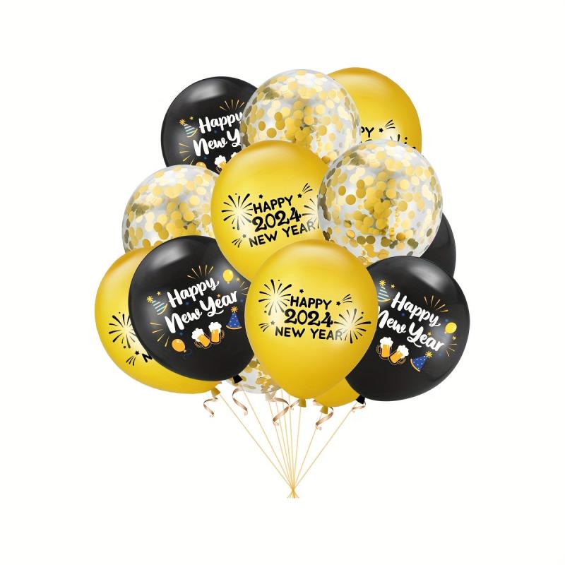 52pcs Happy Year Decoration Kit & Golden Year Party Supplies Set