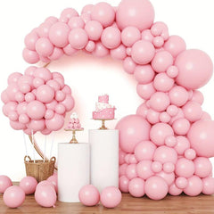 129pcs Latex Balloons in Various Colors with Ribbons and Glue
