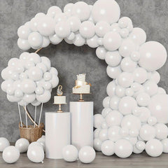 129pcs Latex Balloons in Various Colors with Ribbons and Glue