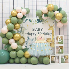 129pcs Latex Balloons in Various Colors with Ribbons and Glue