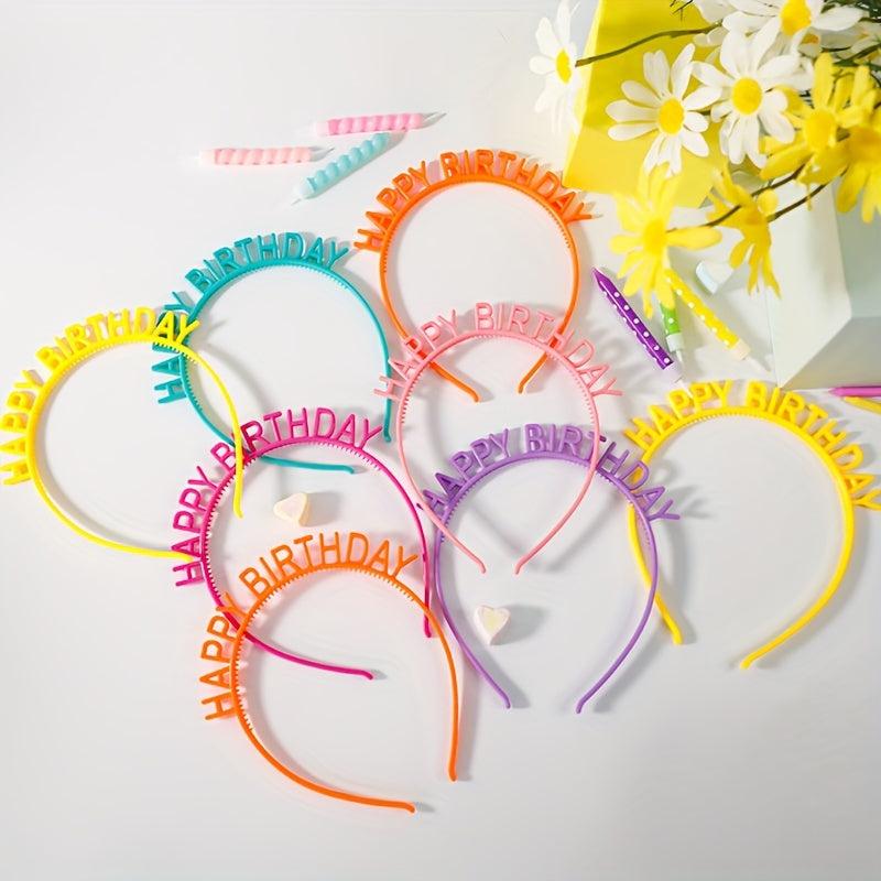 5pcs Colorful Birthday Party Headbands Party Favors