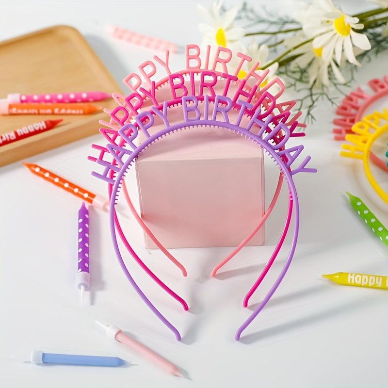 5pcs Colorful Birthday Party Headbands Party Favors