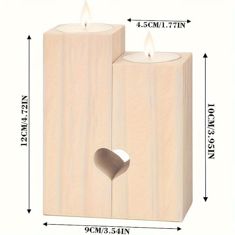 Printed Wooden Candlestick - Sister Friendship Gift