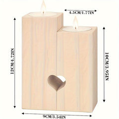 Printed Wooden Candlestick - Sister Friendship Gift