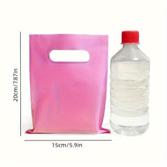 50pcs Colorful Plastic Party Gift Bags with Handles - Bulk Birthday Party Packs