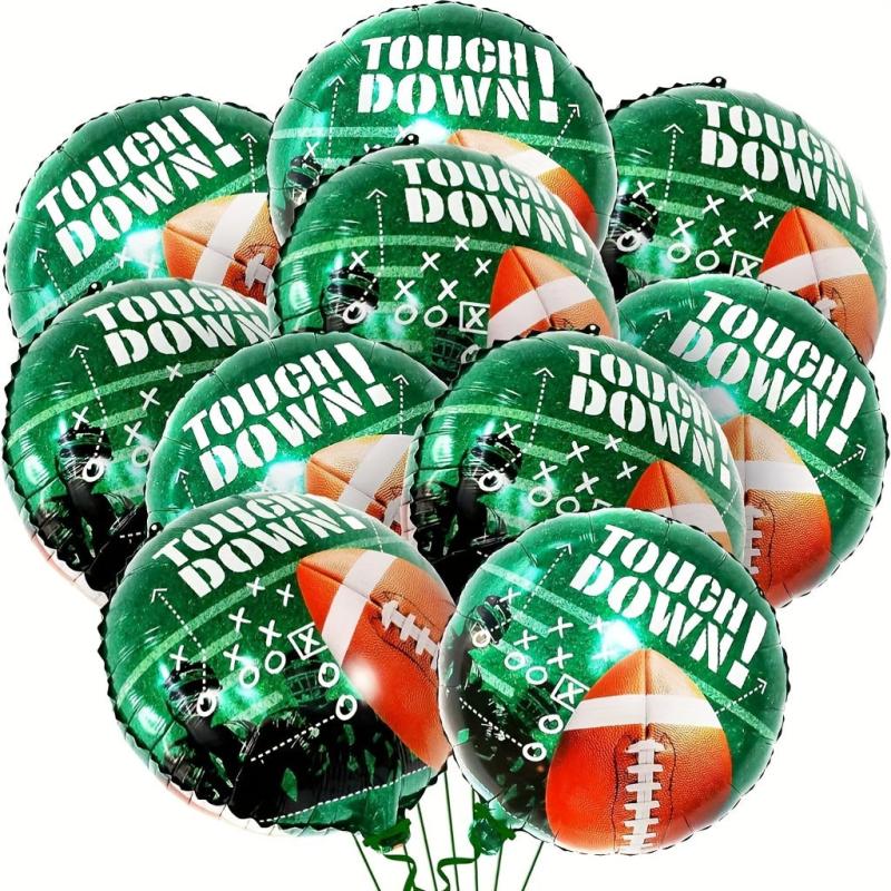 10pcs Football Theme Foil Balloons Birthday Party Decorations