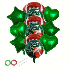 10pcs Football Theme Foil Balloons Birthday Party Decorations