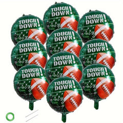 10pcs Football Theme Foil Balloons Birthday Party Decorations