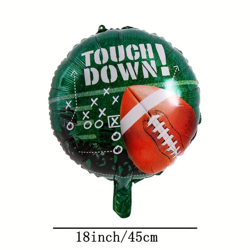 12pcs Rugby Balloons Set - Rugby Field Balloons & Foil Rugby Balloons