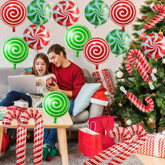 20pcs Holiday Candy Set - Scroll, Windmill, Cane Shape for Christmas & Birthdays