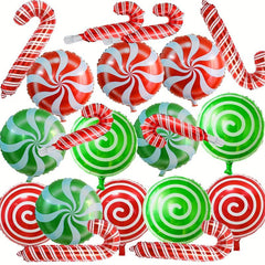 20pcs Holiday Candy Set - Scroll, Windmill, Cane Shape for Christmas & Birthdays