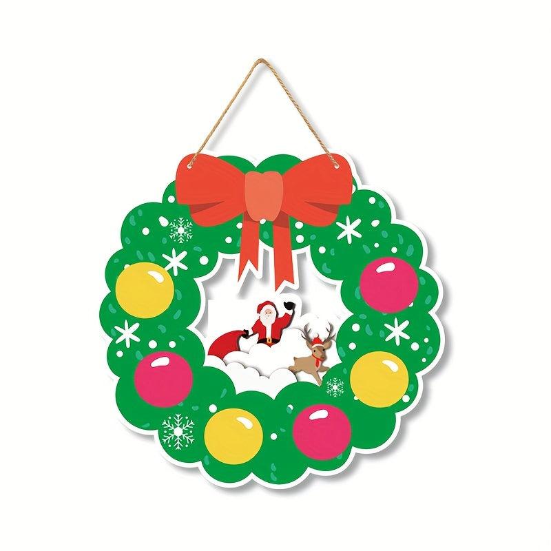 1pc Christmas Door Hanging Ornament Wall Holiday Party Arrangement Props