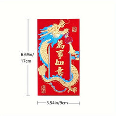 6pcs Dragon Red Envelopes Lucky Money Packets