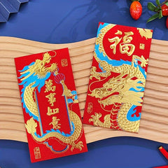 6pcs Dragon Red Envelopes Lucky Money Packets