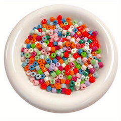 50pcs Gradient Solid Barrel Beads 6mm Cylindrical Mobile Phone Chain DIY Jewelry