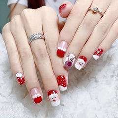 10pcs Christmas Nail Stickers For Women Girls Manicure Accessories