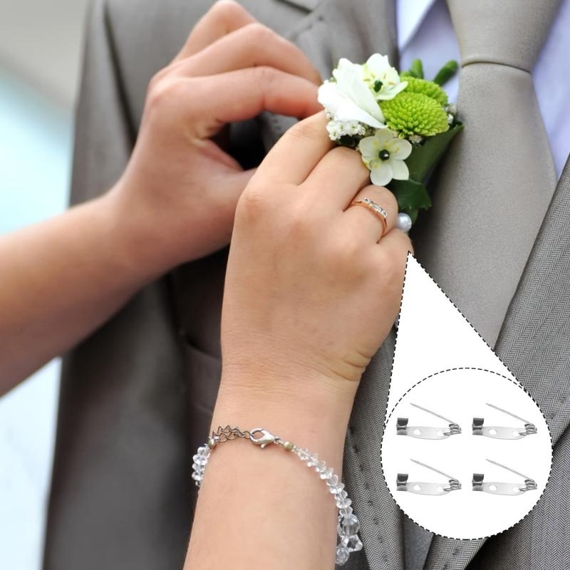 20pcs Lock Pins Back Safety Buckles for DIY Name Labels Toy Ribbons Corsage