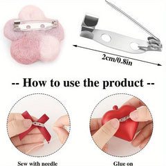20pcs Lock Pins Back Safety Buckles for DIY Name Labels Toy Ribbons Corsage