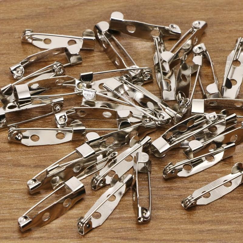 20pcs Lock Pins Back Safety Buckles for DIY Name Labels Toy Ribbons Corsage