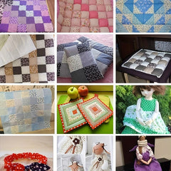 6pcs Japanese Style Fabric Bundle Squares Patchworks 9.8 x 7.8 inches DIY Sewing