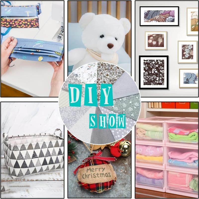 6pcs Japanese Style Fabric Bundle Squares Patchworks 9.8 x 7.8 inches DIY Sewing