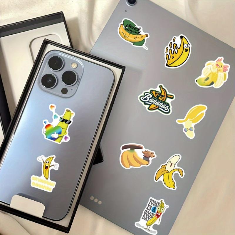 60 Banana Waterproof Stickers for Water Bottles Laptop Luggage Cup