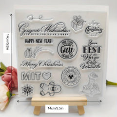 1pc Christmas Theme Stamp Diy Card Making Gift For Kids