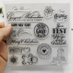 1pc Christmas Theme Stamp Diy Card Making Gift For Kids