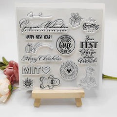 1pc Christmas Theme Stamp Diy Card Making Gift For Kids