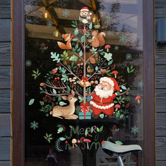Christmas Window Sticker Santa Claus Decorative Removable Waterproof PVC Sticker