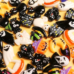 Random Halloween Resin Charms for Crafts - 10-50 Pcs Beads Ornaments