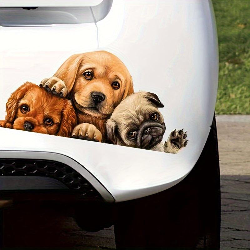 Creative Puppy Car Stickers Waterproof Scratch Stickers for Car Truck