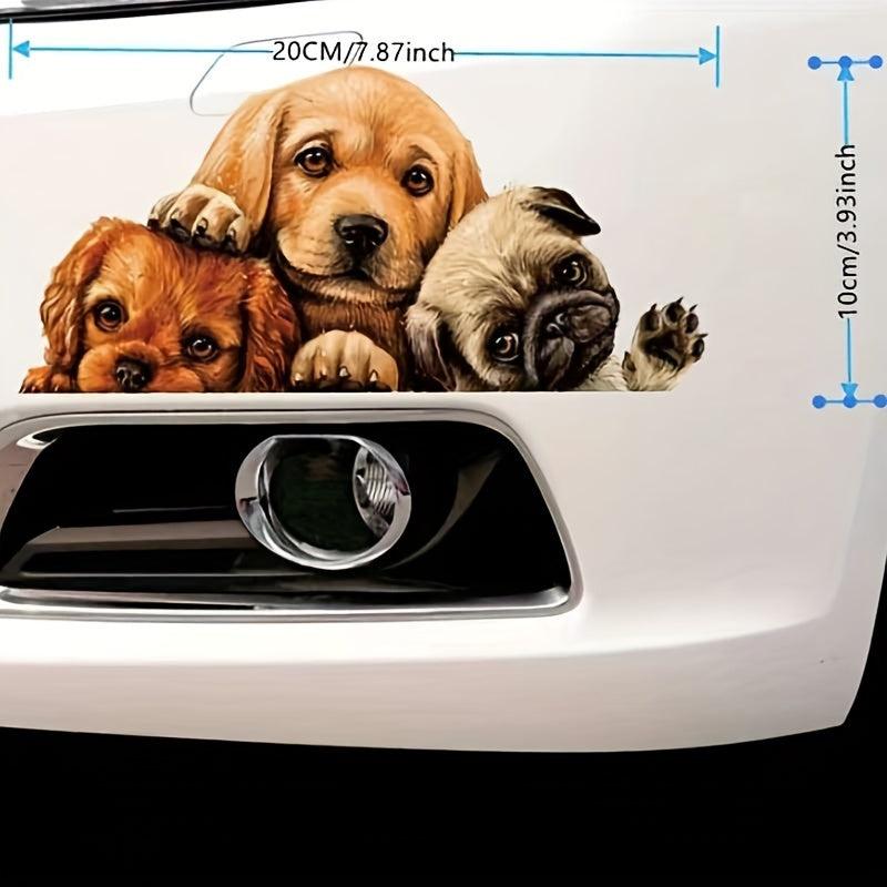 Creative Puppy Car Stickers Waterproof Scratch Stickers for Car Truck