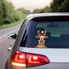 Christmas Car Decals - Santa, Reindeer & Snowman - Window Bumper Stickers