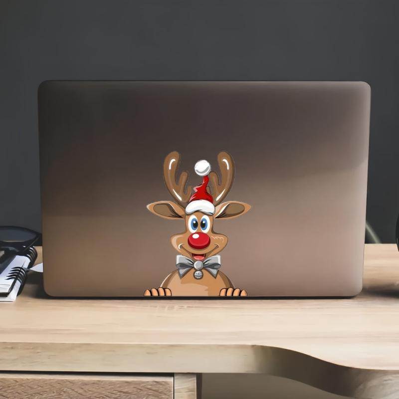 Christmas Car Decals - Santa, Reindeer & Snowman - Window Bumper Stickers
