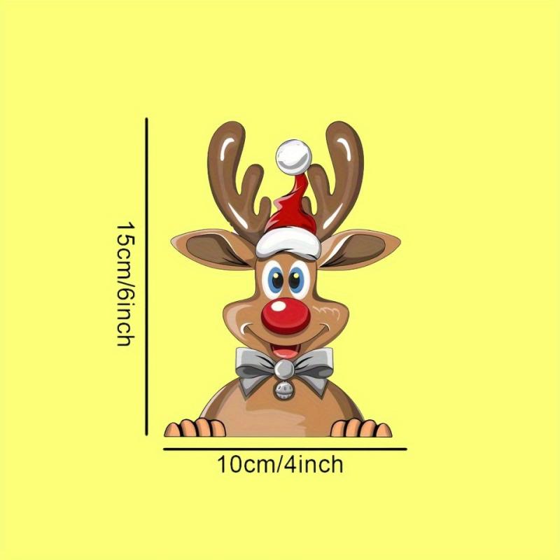 Christmas Car Decals - Santa, Reindeer & Snowman - Window Bumper Stickers