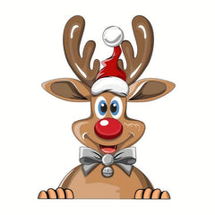 Christmas Car Decals - Santa, Reindeer & Snowman - Window Bumper Stickers