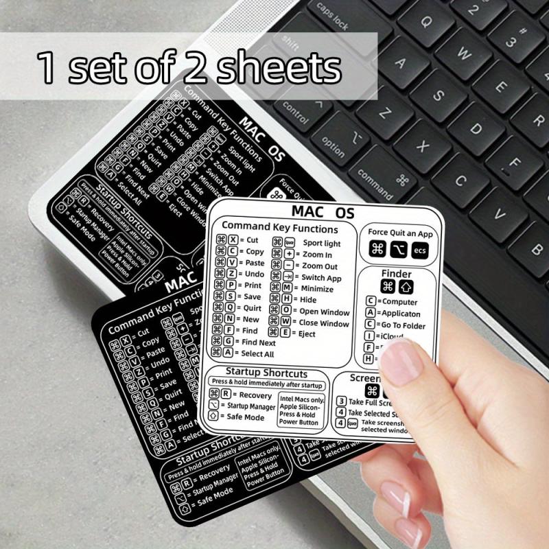 2pcs Shortcut Keys Stickers For Notebook Laptop Self Adhesive PVC Label